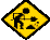 spinning gif of a 3D construction sign